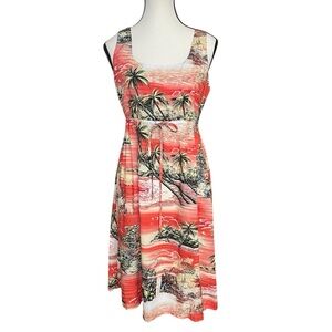 Sundress Island Tropical vibe, Beachy Easy Swim Coverup Tie Waist   Sz. S Rayon